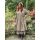 dress 55813 HILDE Dark brown flower print linen Ewa i Walla - 1