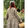 dress 55813 HILDE Dark brown flower print linen Ewa i Walla - 8