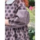 dress 55808 EDINA Dark mauve with large dots cotton Ewa i Walla - 21