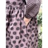 dress 55808 EDINA Dark mauve with large dots cotton Ewa i Walla - 22
