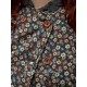 vest 33357 ALDA Brown with red and blue flowers linen Ewa i Walla - 29