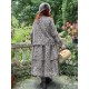 dress 55818 LOTTEN Brown with red and blue flowers linen Ewa i Walla - 10