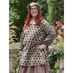 tunic 44920 ADITA Walnut with large dots cotton