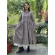 dress 55817 INA Brown with red and blue flowers linen Ewa i Walla - 3