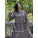 dress 55817 INA Brown with red and blue flowers linen Ewa i Walla - 5