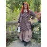 tunic 44920 ADITA Dark mauve with large dots cotton Ewa i Walla - 13