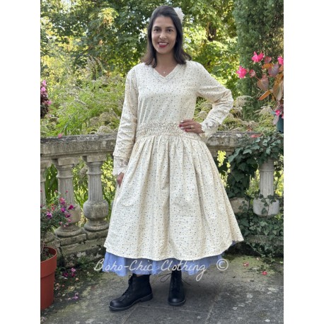 robe 55813 HILDE coton Marzipan à imprimé fleurs Ewa i Walla - 1