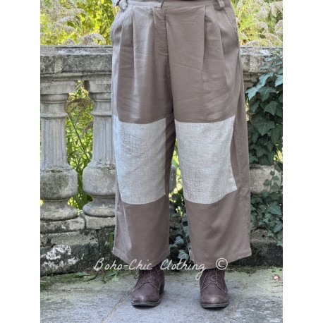 pants 11394 BRENDA Walnut cotton twill Ewa i Walla - 1