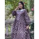 dress 55808 EDINA Dark mauve with large dots cotton Ewa i Walla - 4