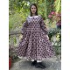 dress 55808 EDINA Dark mauve with large dots cotton Ewa i Walla - 3