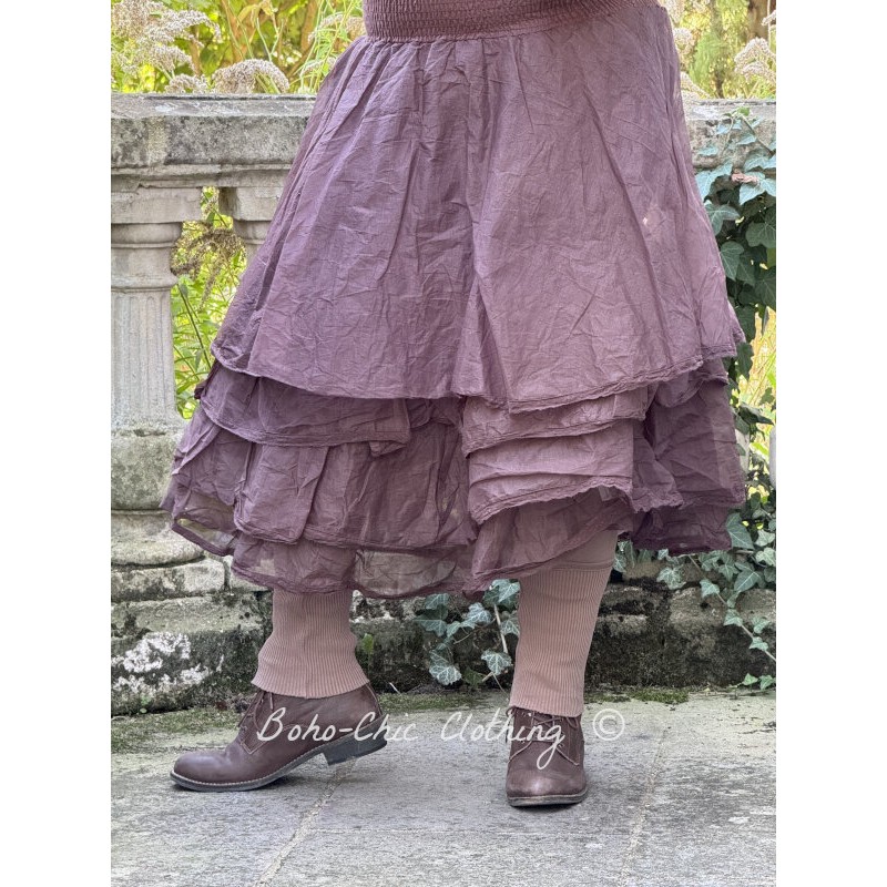 skirt / petticoat MADELEINE Aubergine organza - Boho-Chic Clothing