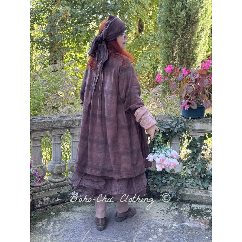 skirt / petticoat MADELEINE Aubergine organza - Boho-Chic Clothing