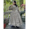 dress 55813 HILDE Dark brown flower print linen Ewa i Walla - 13