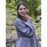 dress 55824 SANNY Dim grey linen Ewa i Walla - 1