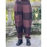 pantalon GASTON drap de laine Aubergine à grands carreaux Les Ours - 1