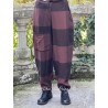 pants GASTON Aubergine woolen cloth with large checks Les Ours - 1