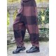 pants GASTON Aubergine woolen cloth with large checks Les Ours - 2