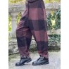 pants GASTON Aubergine woolen cloth with large checks Les Ours - 2