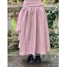 skirt GENTIANE Pink linen and organza Les Ours - 4