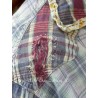 shirt Kelly Western in Madras Rainbow Magnolia Pearl - 36