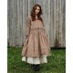 dress 55813 HILDE Dark brown flower print linen Ewa i Walla - 2