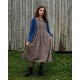 dress 55817 INA Brown with red and blue flowers linen Ewa i Walla - 15