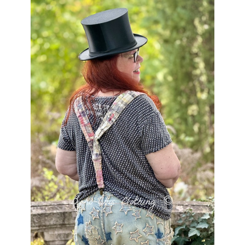 suspenders Shea in Madras Blue - Boho-Chic Clothing