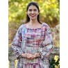 dress Helenia in Madras Blue Magnolia Pearl - 3