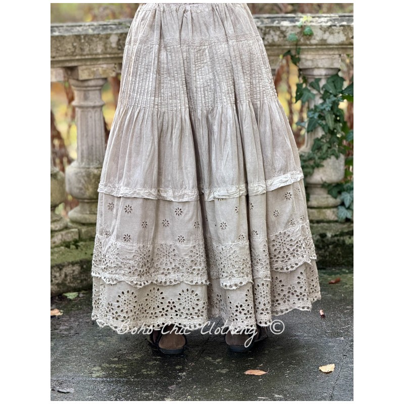 skirt Hilma in Swan - Boho-Chic Clothing