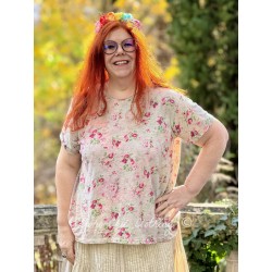 T-shirt Floral in Pressed Flowers Magnolia Pearl - 1