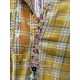chemise Boyfriend in Sunshine Plaid Magnolia Pearl - 36