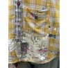 chemise Boyfriend in Sunshine Plaid Magnolia Pearl - 37