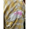 chemise Boyfriend in Sunshine Plaid Magnolia Pearl - 39