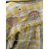 chemise Boyfriend in Sunshine Plaid Magnolia Pearl - 42