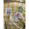 chemise Boyfriend in Sunshine Plaid Magnolia Pearl - 43