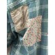 chemise Landes in Romeo Check Magnolia Pearl - 38