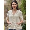blouse 44954 IRIS Bone white linen Ewa i Walla - 1