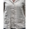 blouse 44954 IRIS Bone white linen Ewa i Walla - 25