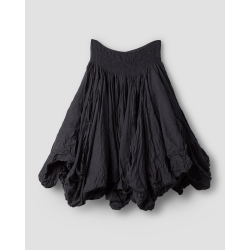 skirt 22218 KIORA Black striped cotton voile Ewa i Walla - 1