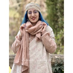 scarf PAULINE Vintage pink cotton voile