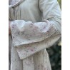 tunic CASSIS Pink beige liberty cotton and striped linen Les Ours - 8