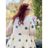 dress 55846 SOLBRITT Blue flower cotton Ewa i Walla - 11