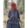 blouse 44782 Vintage black organdie Size XL Ewa i Walla - 10