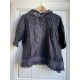 blouse 44782 Vintage black organdie Size XL Ewa i Walla - 3
