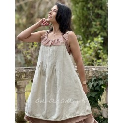 short dress ELOISE Ecru woven cotton Les Ours - 1