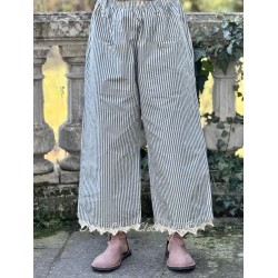 pants 11403 HENNY Blue striped cotton