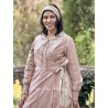 dress / wrap jacket LOUISE Vintage pink waffle cotton Les Ours - 1