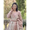 dress PASSION Vintage pink liberty and Pink beige liberty cotton Les Ours - 21