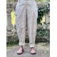 pants GASTON Pink beige liberty cotton poplin Les Ours - 1