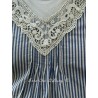 top 33365 NINA Blue striped cotton Ewa i Walla - 1